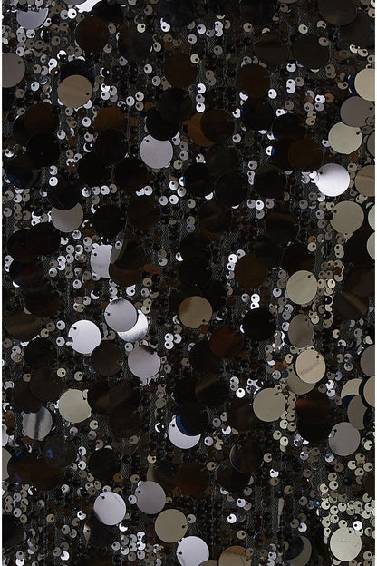 Yumi Black Big Sequin Mini Skirt