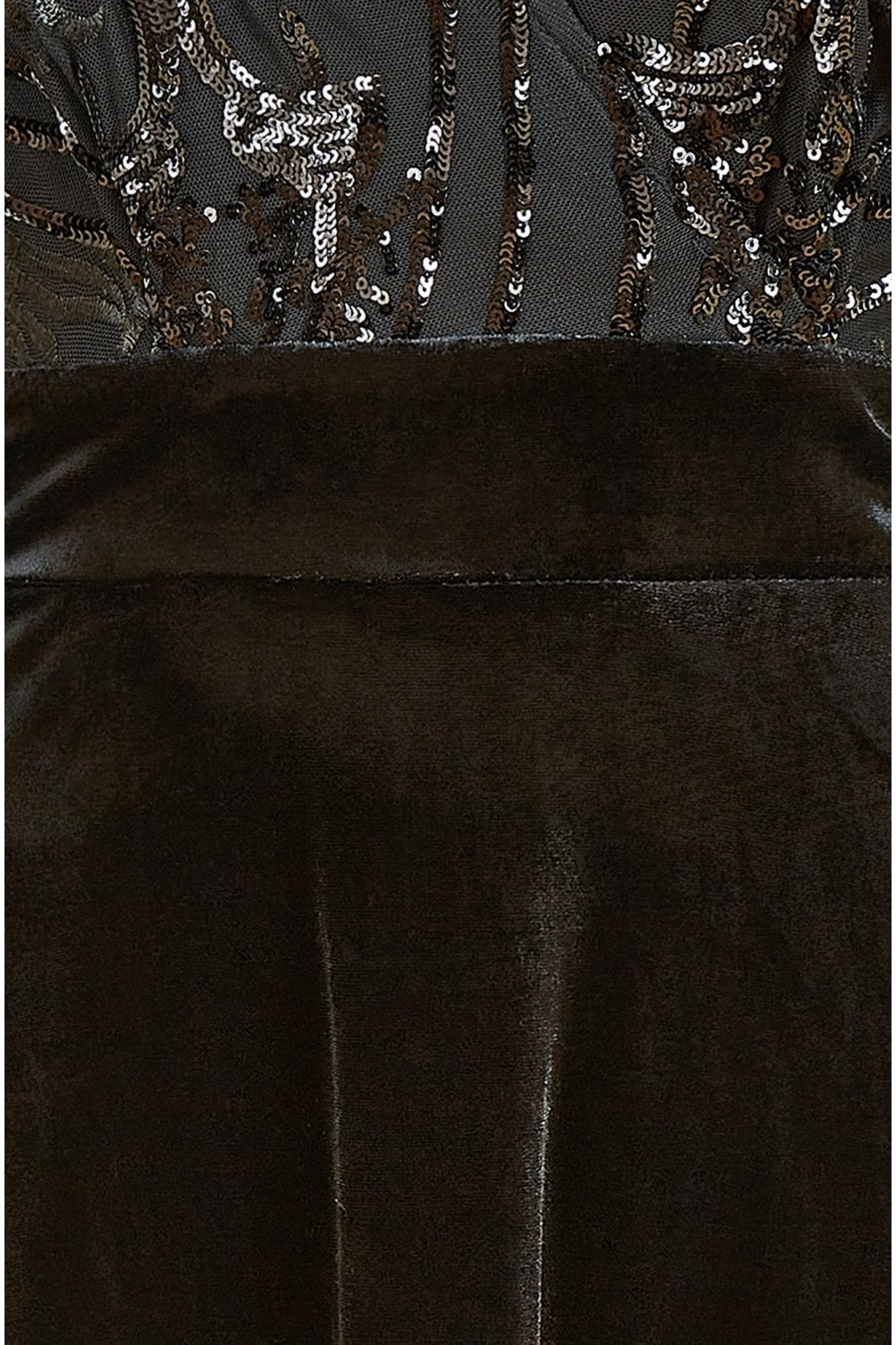 Yumi Black Embellished Velvet Wrap Skater Midi Dress