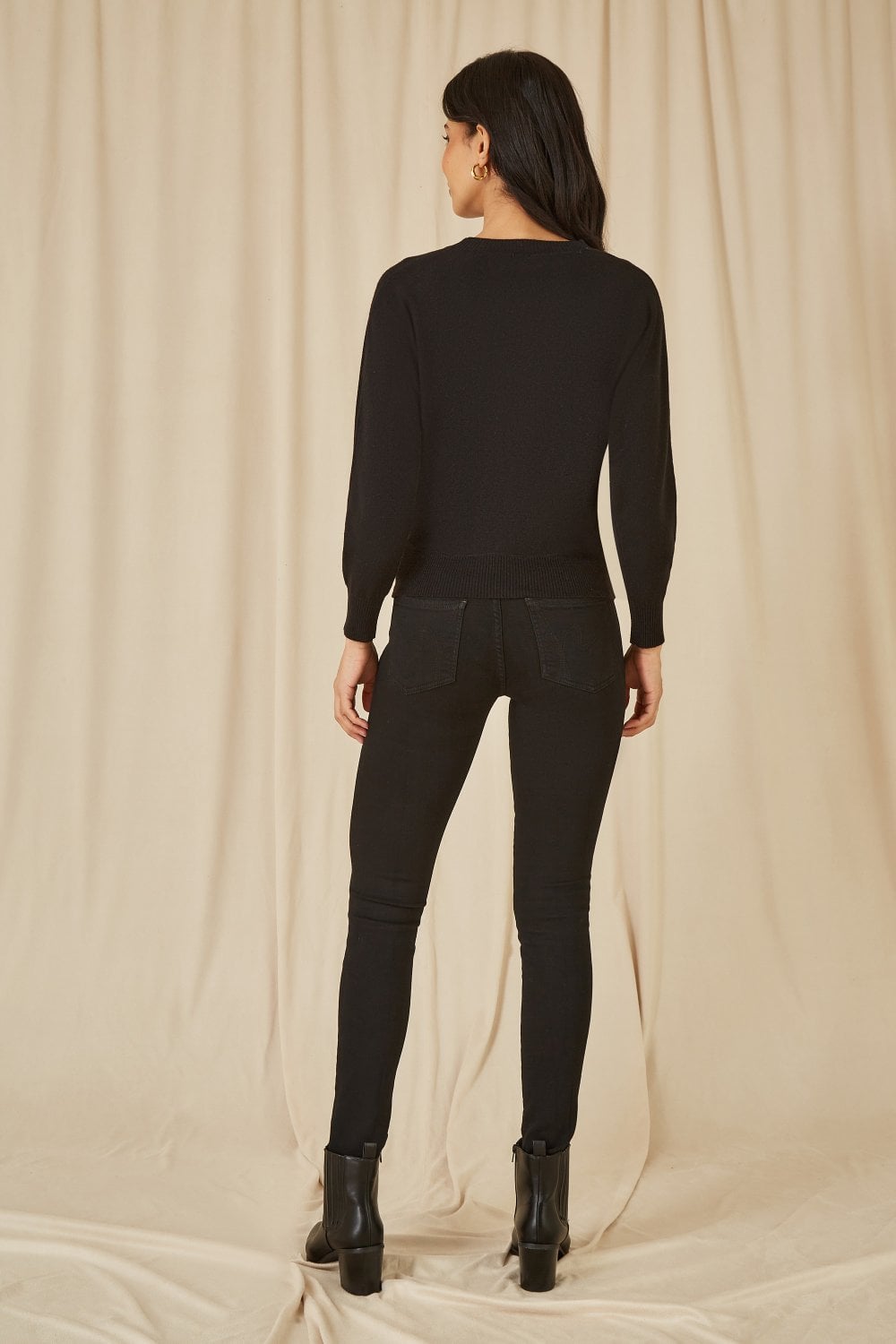 Yumi Black Knitted Batwing Jumper