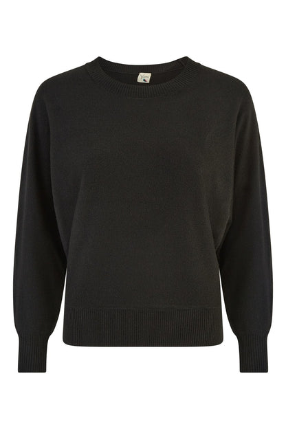Yumi Black Knitted Batwing Jumper