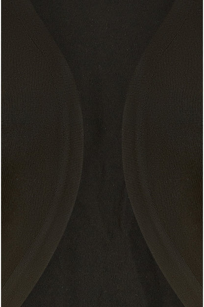 Yumi Black Knitted Curve Bolero