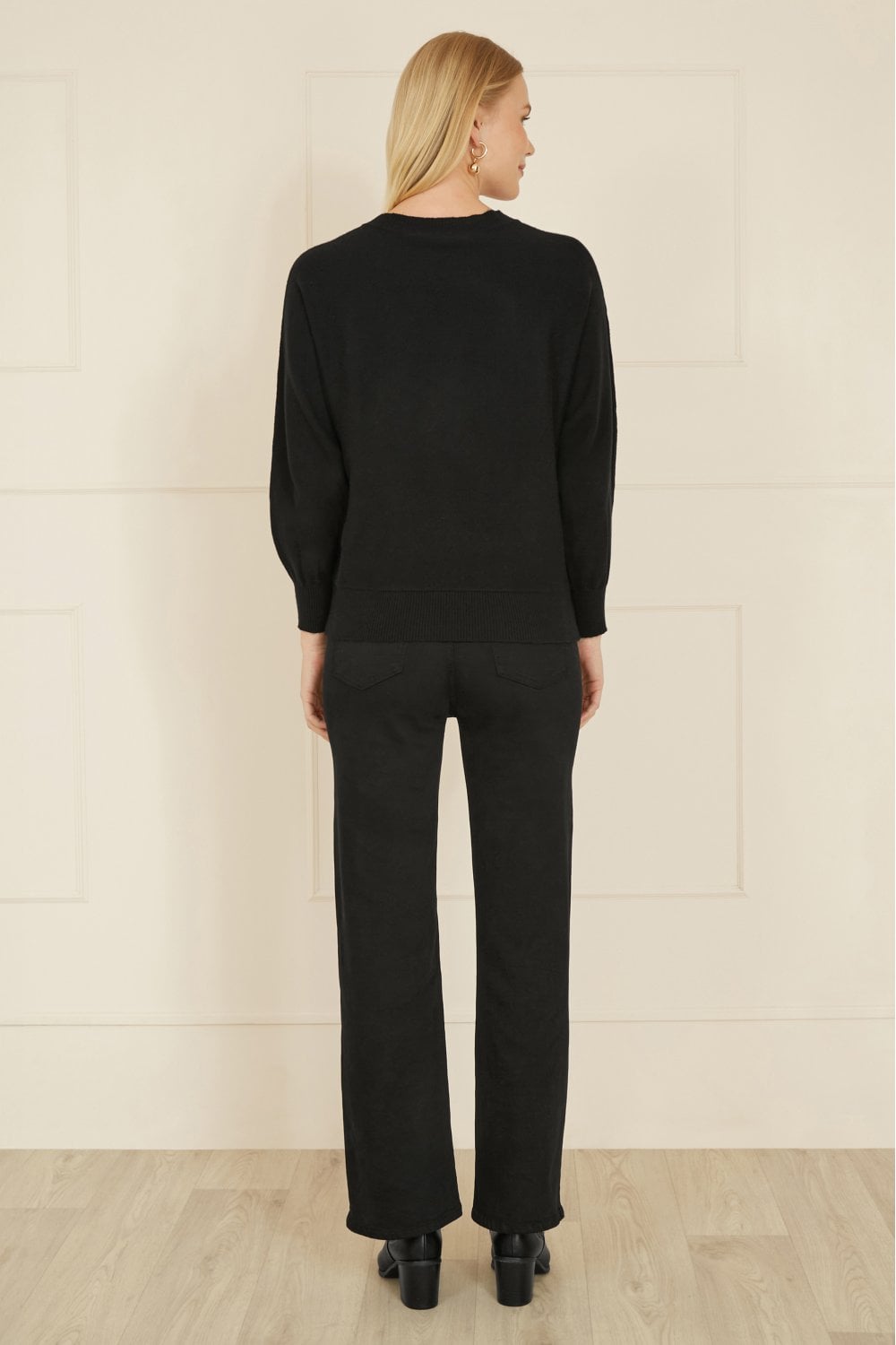 Yumi Black Sequin Butterfly Jumper