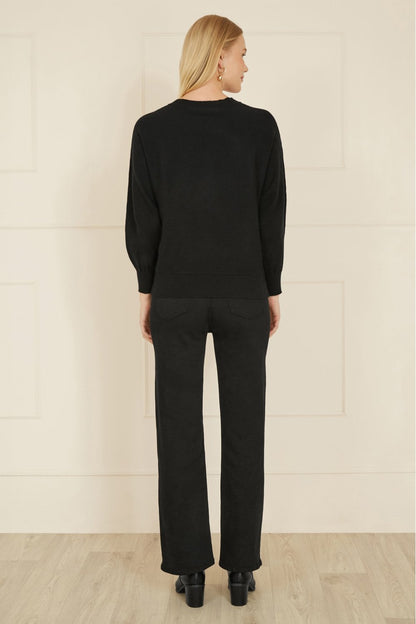 Yumi Black Sequin Butterfly Jumper