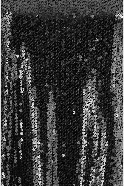Yumi Black Sequin Tunic Dress With Balloon Sleeves