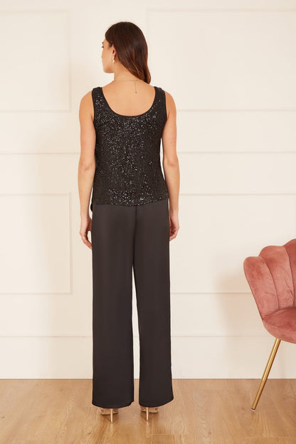 Yumi Black Sequin Vest
