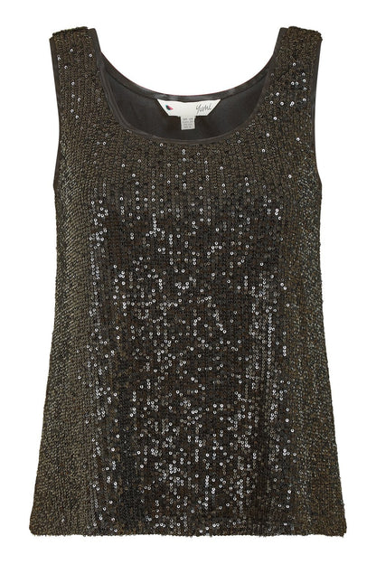 Yumi Black Sequin Vest