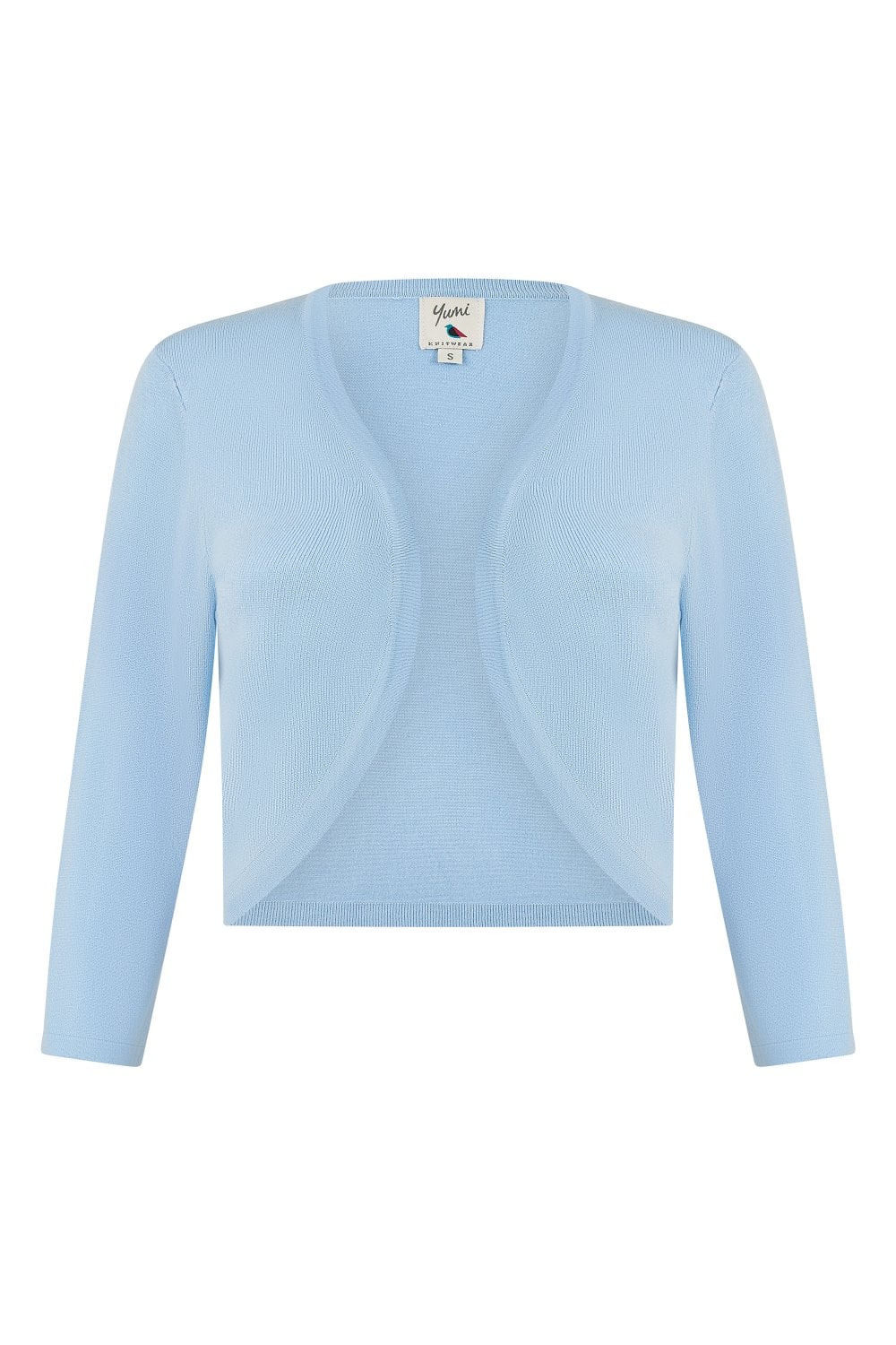 Yumi Blue Knitted Curve Bolero