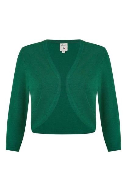 Yumi Dark Green Knitted Bolero