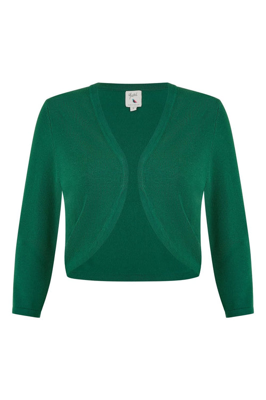 Yumi Dark Green Knitted Bolero
