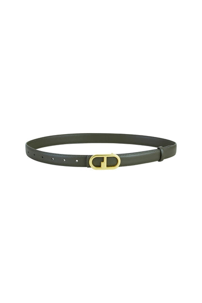 Yumi Green Gold Retro Gold Buckle Belt
