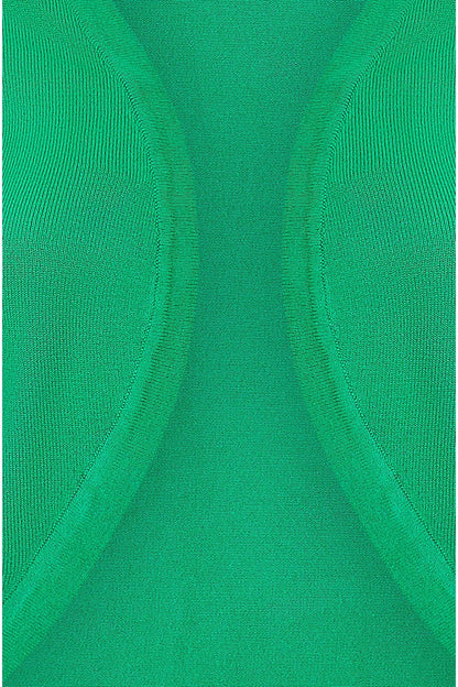Yumi Green Knitted Curve Bolero