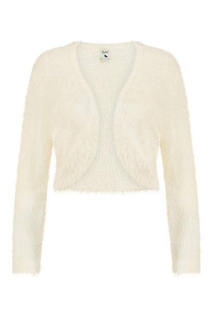 Yumi Ivory Eyelash Knit Bolero