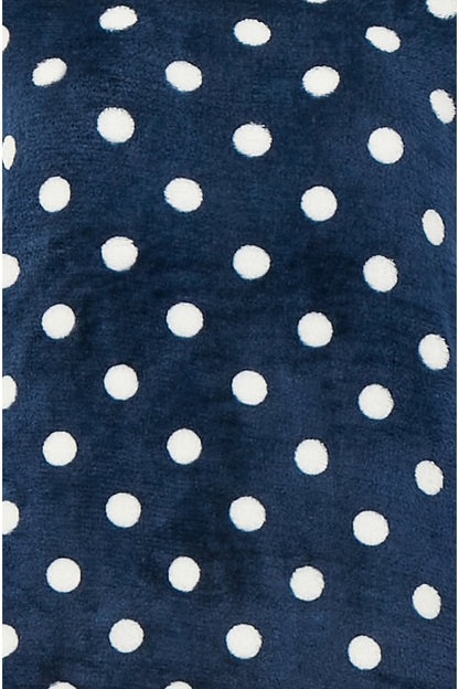 Yumi Navy Spot Super Soft Fleece Pyjamas
