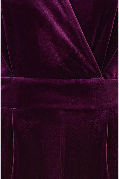 Yumi Purple Jumpsuit With Angel Sleeves
