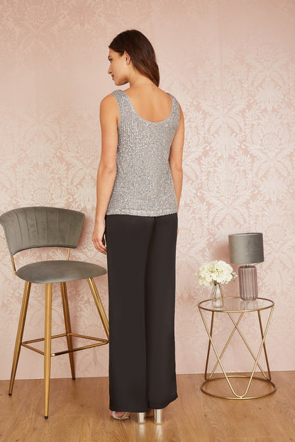 Yumi Silver Sequin Vest