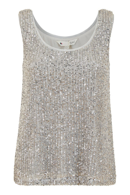 Yumi Silver Sequin Vest