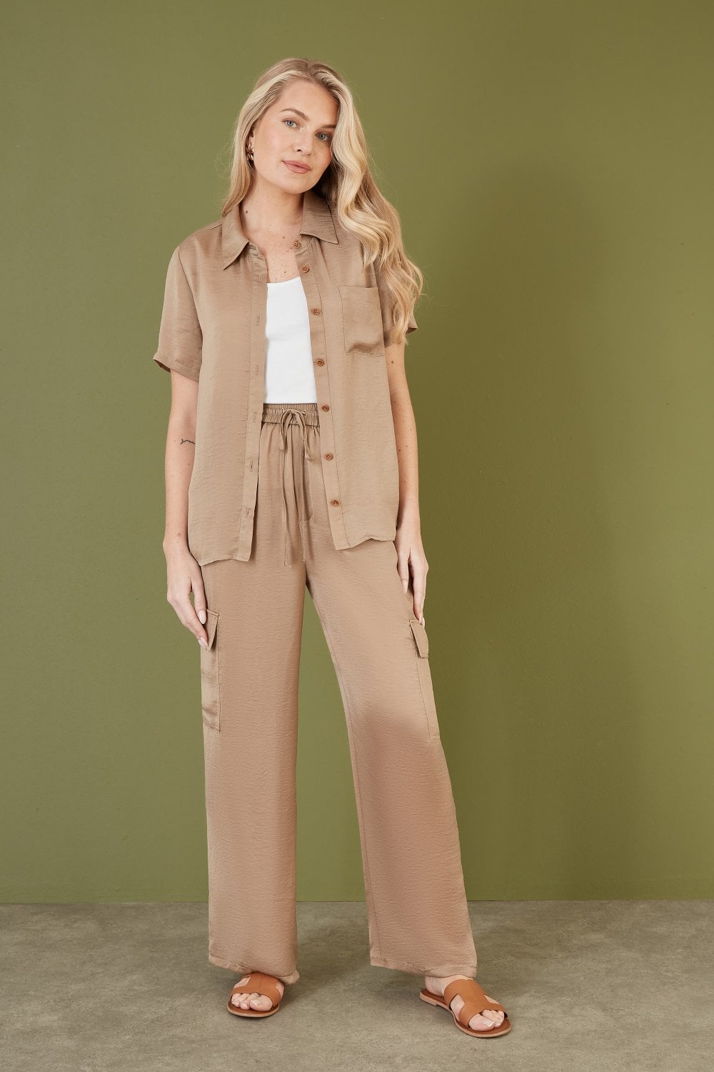 Yumi Stone Cargo Trousers