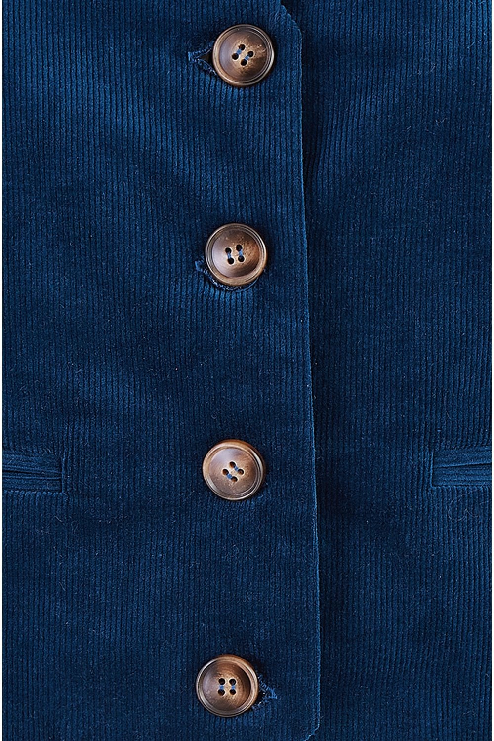 Yumi Teal Cord Waistcoat