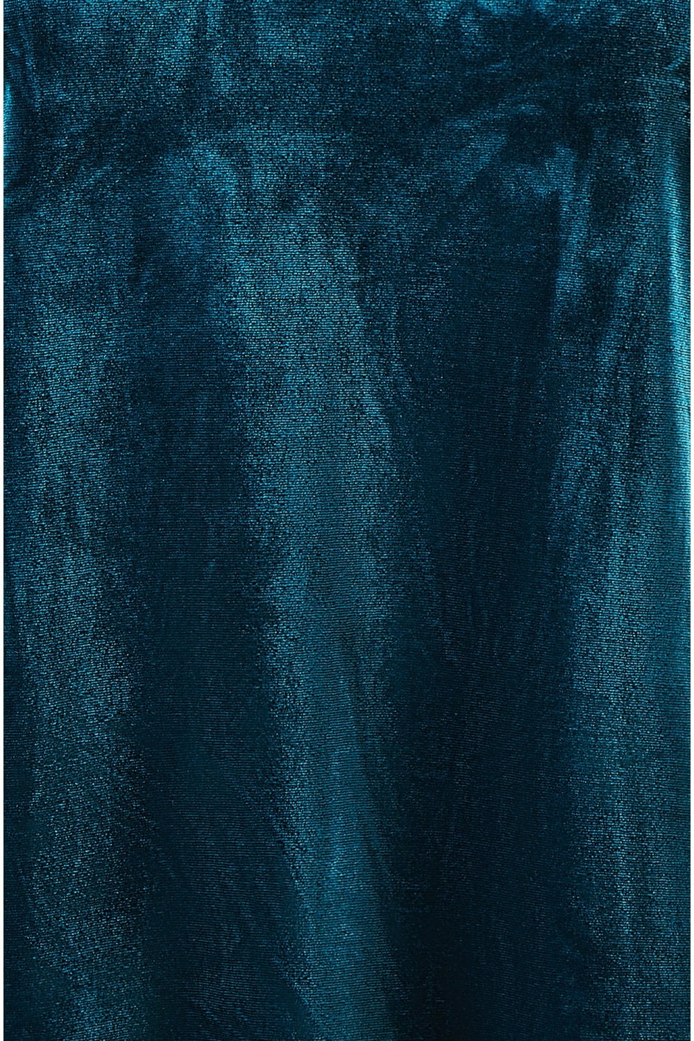 Yumi Teal Velvet Relaxed Fit Top With Fluted Sleeves